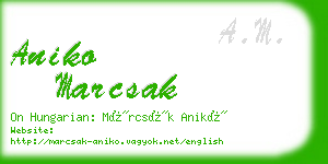 aniko marcsak business card